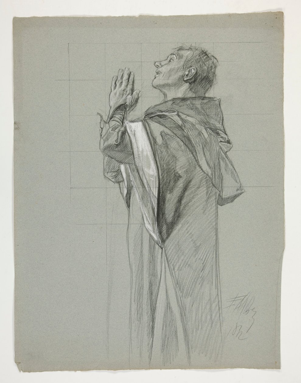Figurenstudie für König Artus von Edwin Austin Abbey