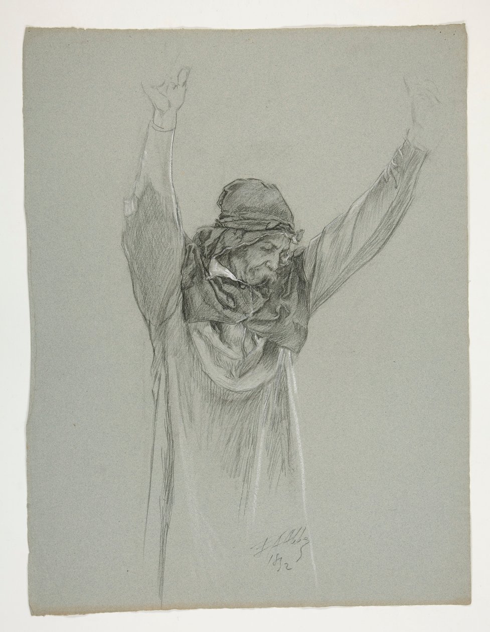 Figurenstudie für König Artus von Edwin Austin Abbey