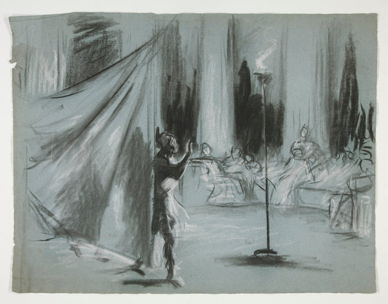 Figuren in einer Halle von Edwin Austin Abbey