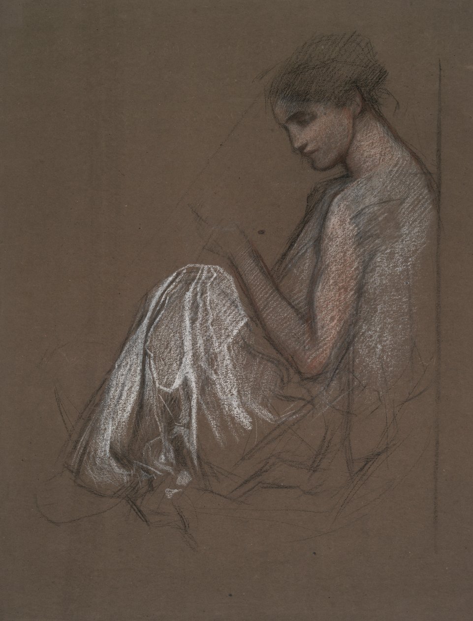 Sitzende weibliche Figur von Edwin Austin Abbey
