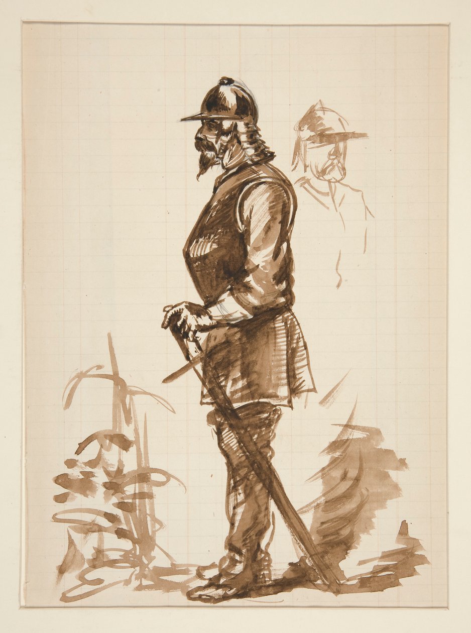 Skizze für von Edwin Austin Abbey