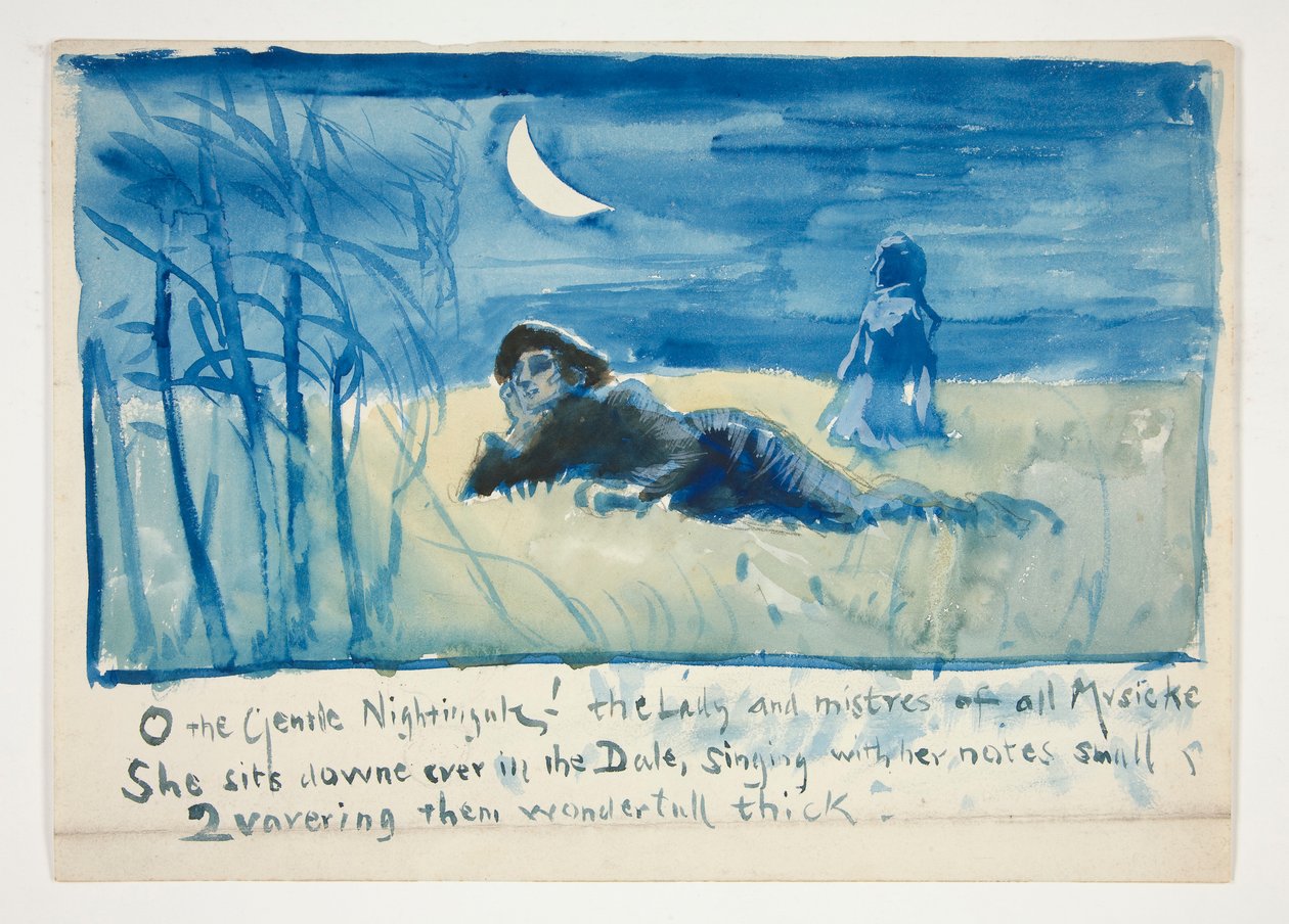 Skizze für von Edwin Austin Abbey