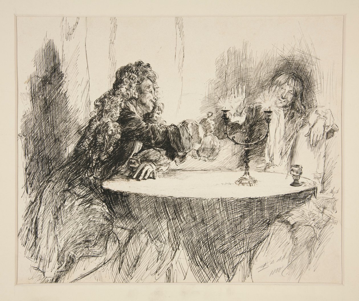 Skizze für Der Edle Patron von Edwin Austin Abbey