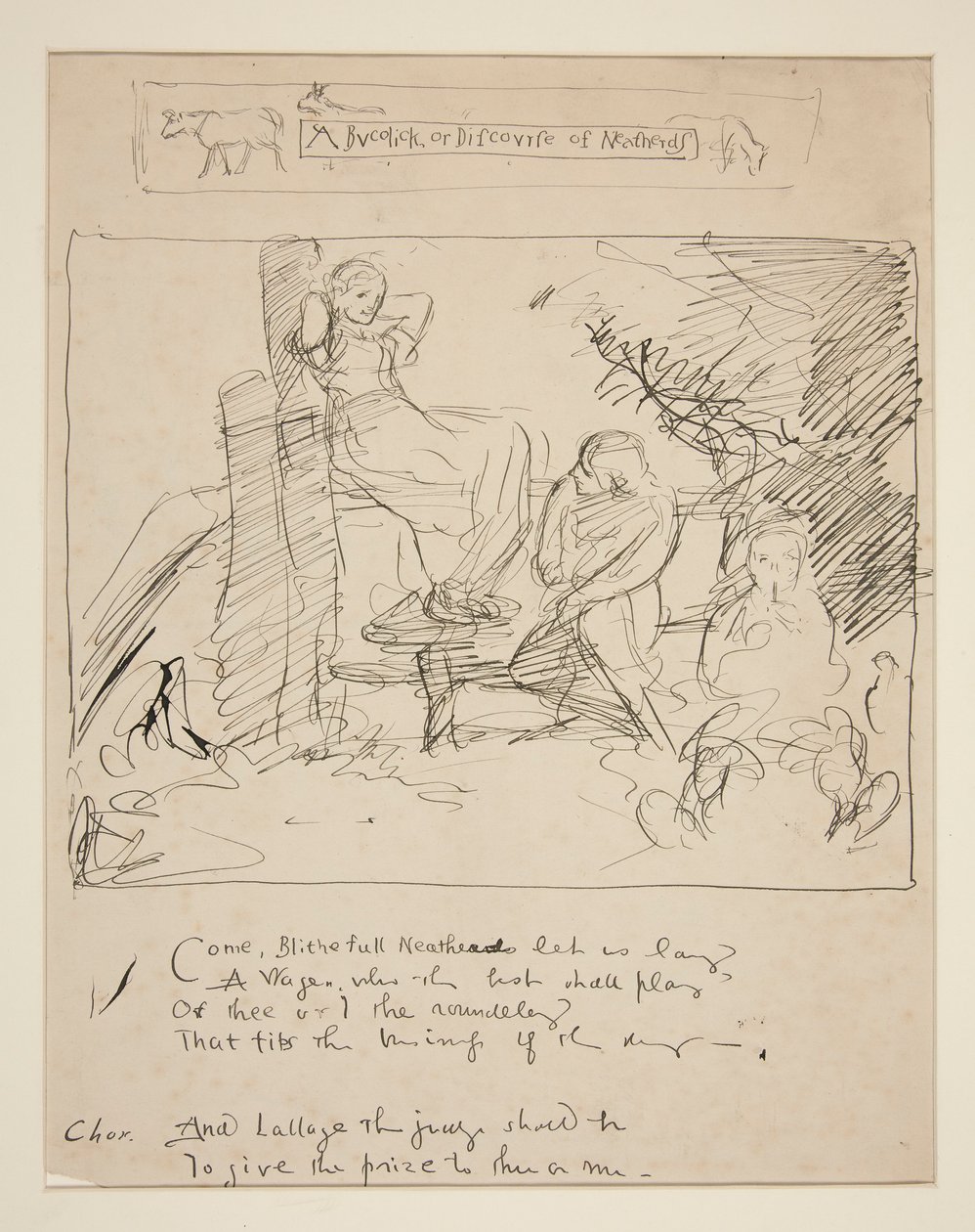 Skizze für ein Gedicht von Edwin Austin Abbey
