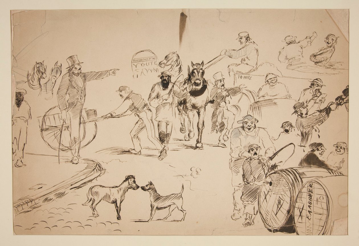Straßenszene von Edwin Austin Abbey