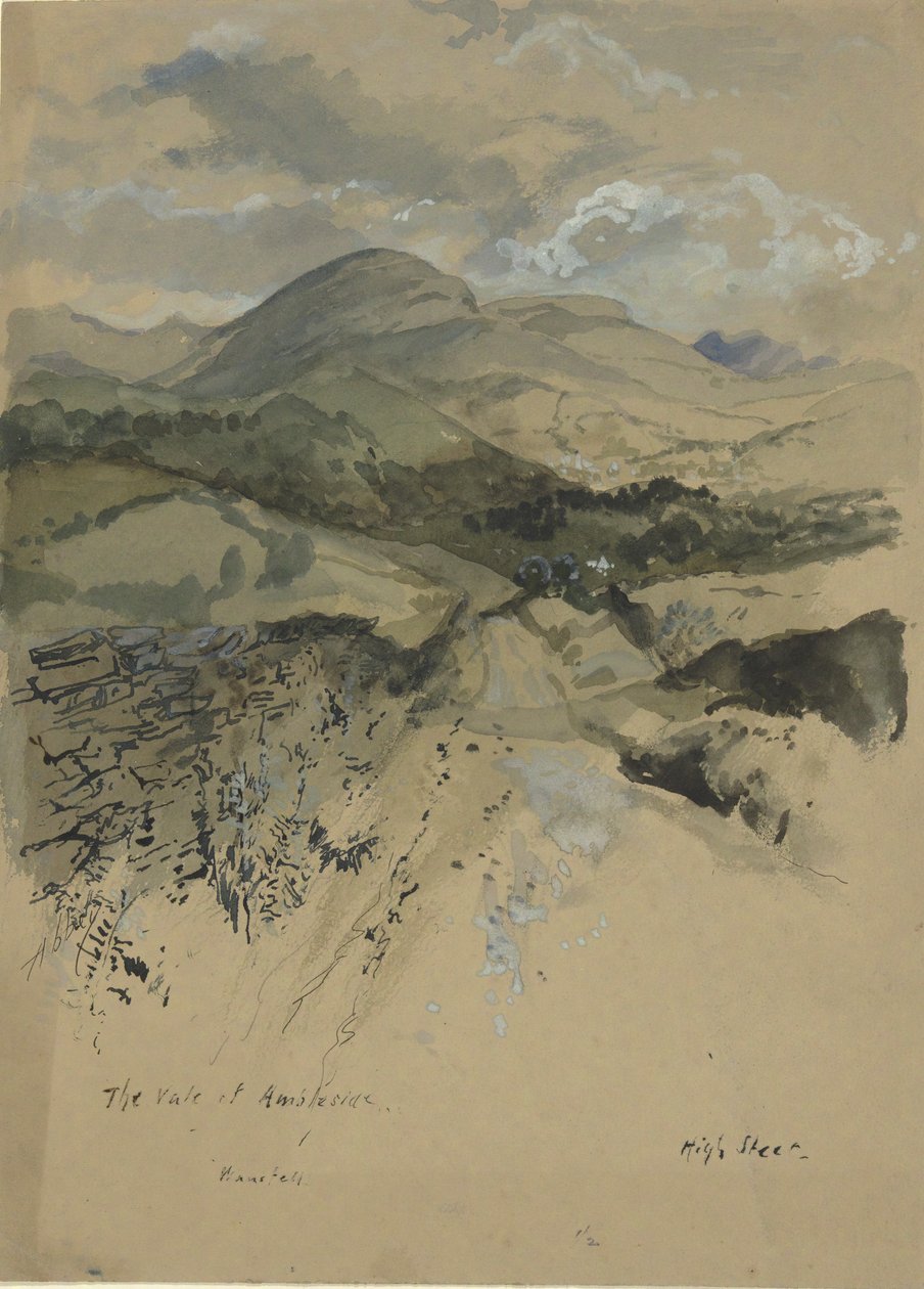 Das Tal von Ambleside, Wansfell von Edwin Austin Abbey