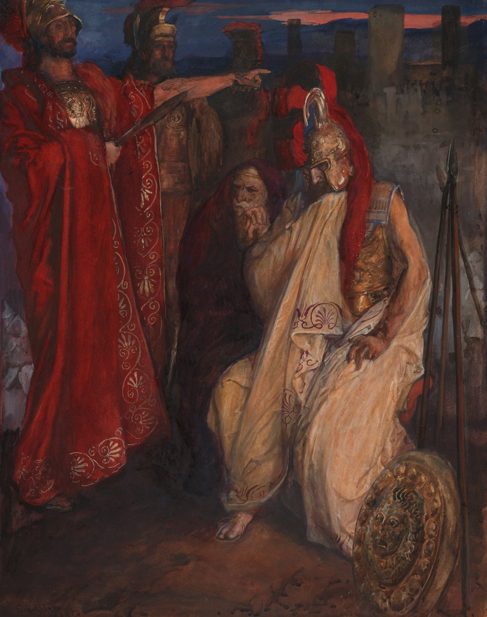 Troilus und Cressida: Vor Agamemnon von Edwin Austin Abbey