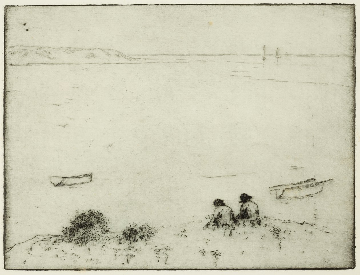 Zeichnen am Meer von Edwin Butler Bayliss