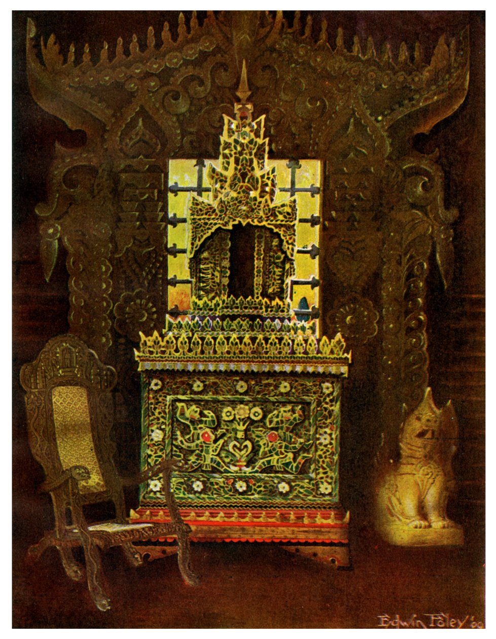 Asiatische Möbel, 1911-1912 von Edwin Foley