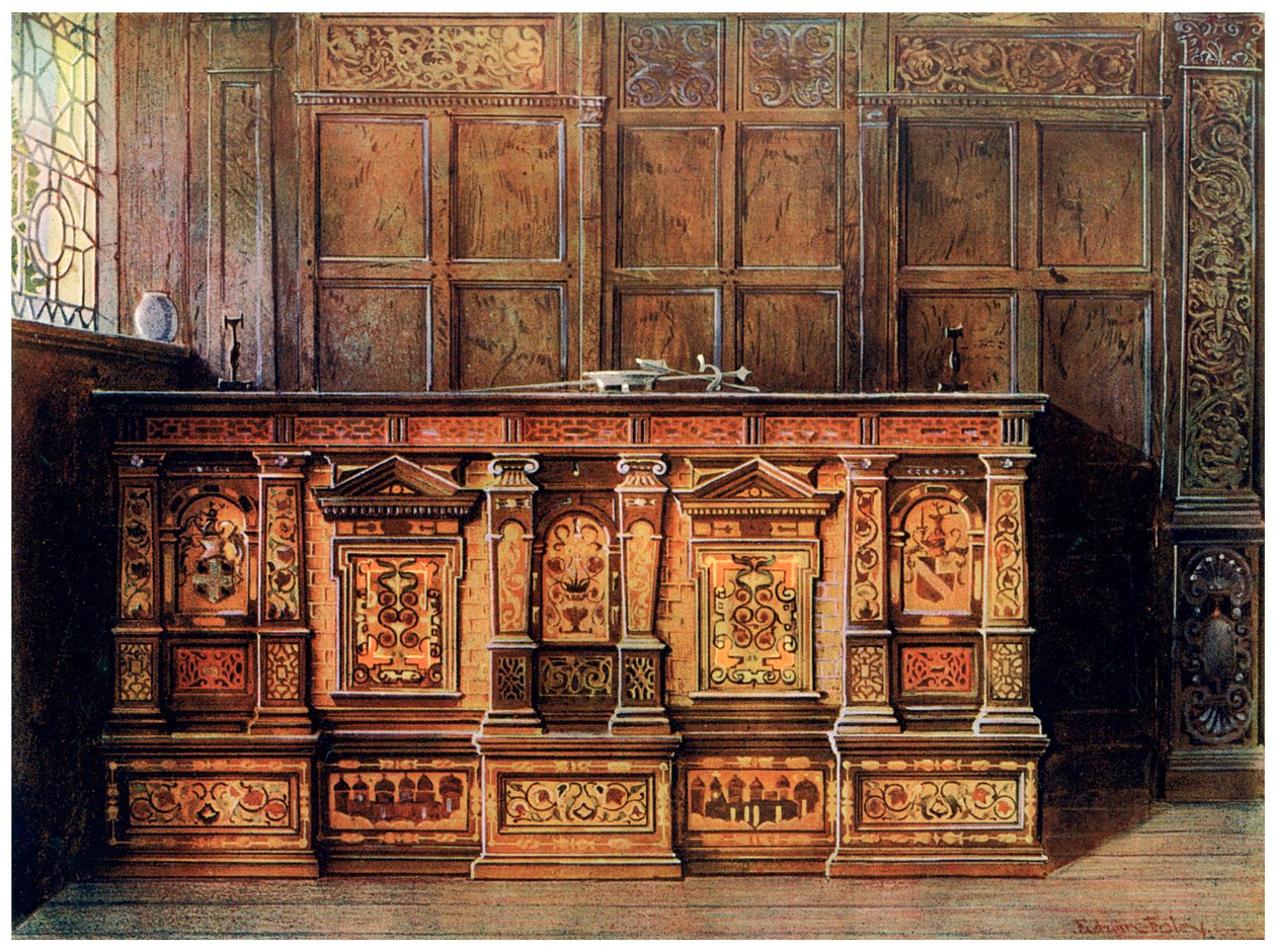 Intarsien-Munimentenkiste, 1910 von Edwin Foley