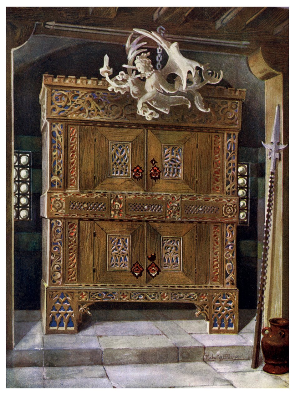 Spätgotischer Schrank, 1910 von Edwin Foley