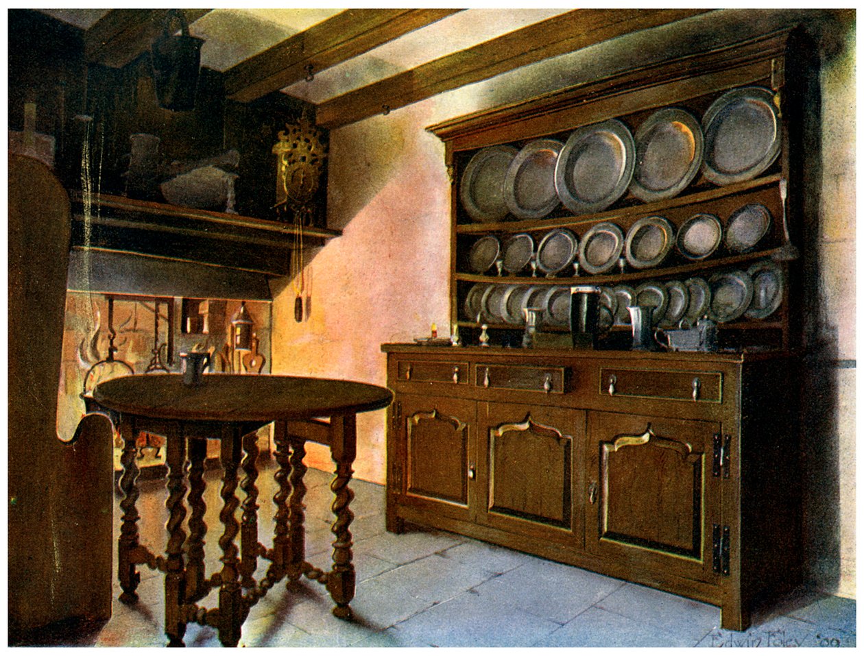 Eichen-Welsh-Dresser, 1910 von Edwin Foley