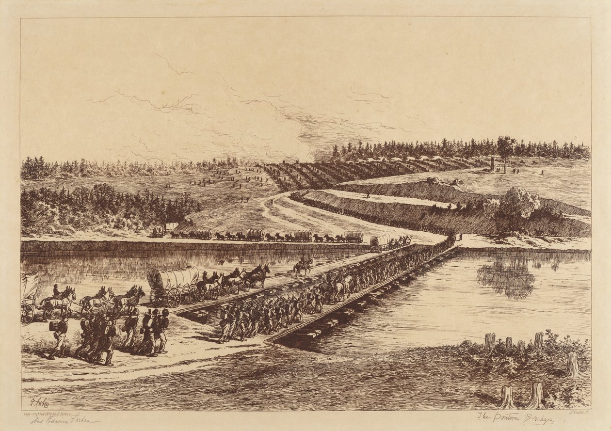 Die Pontonbrücken von Edwin Forbes