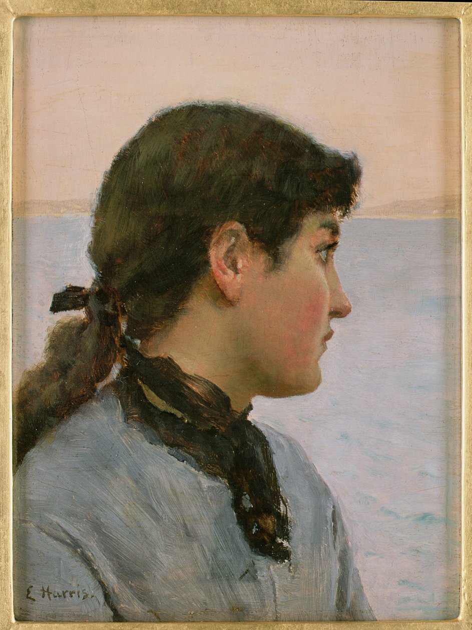 Ein Fischermädchen, Newlyn von Edwin Harris