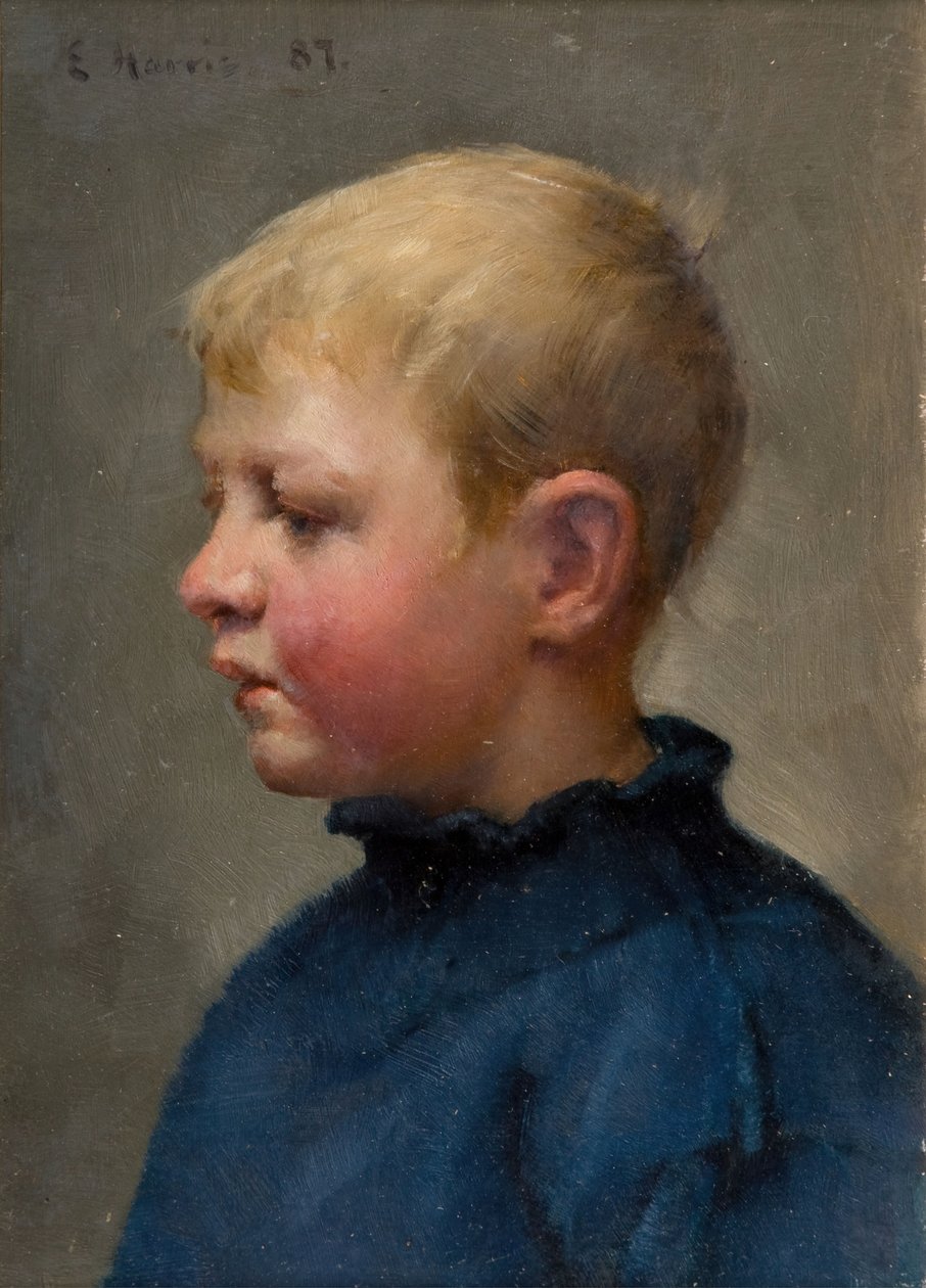 Kopf eines Fischerjungen von Edwin Harris