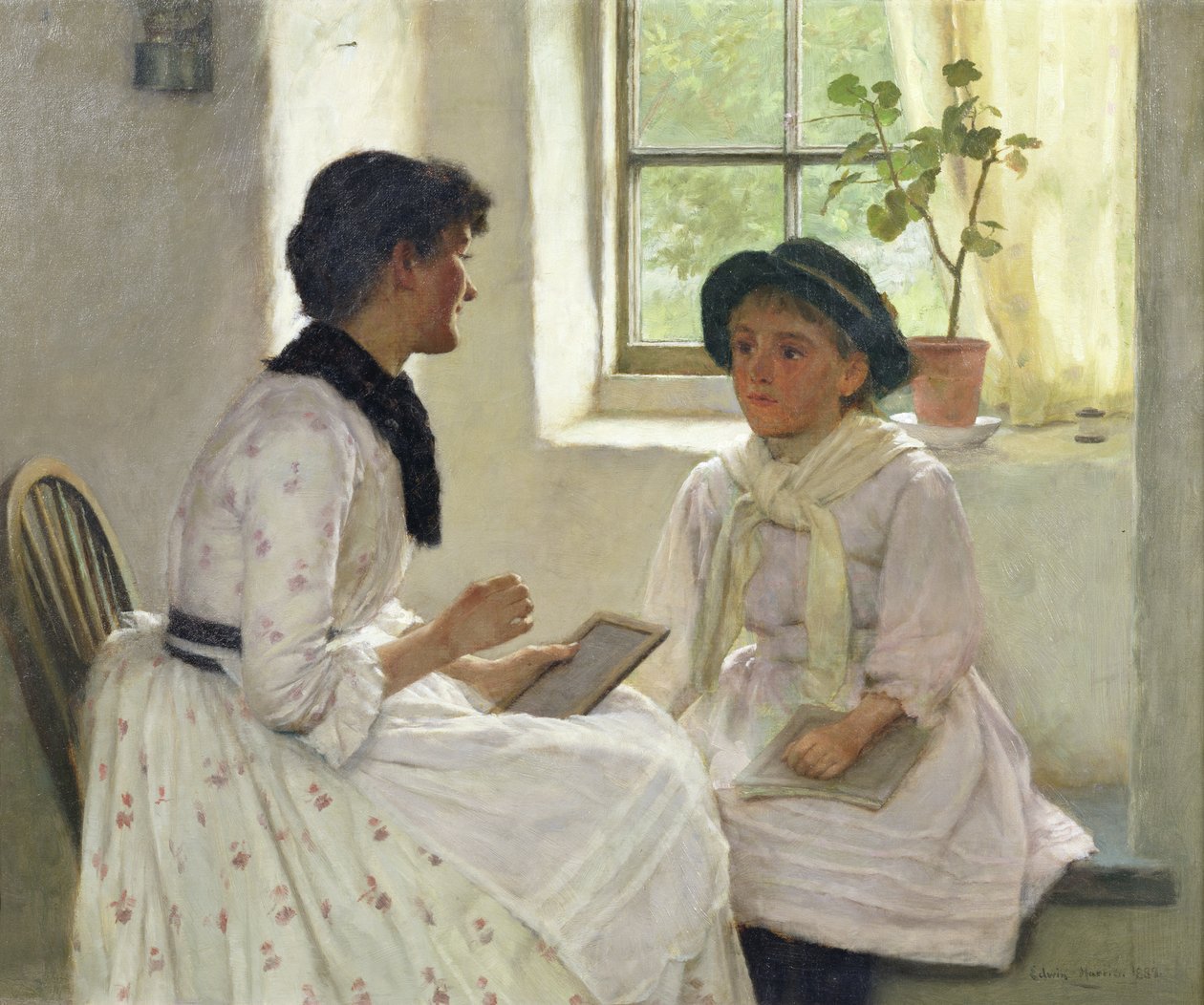 Die Lektion, 1889 von Edwin Harris