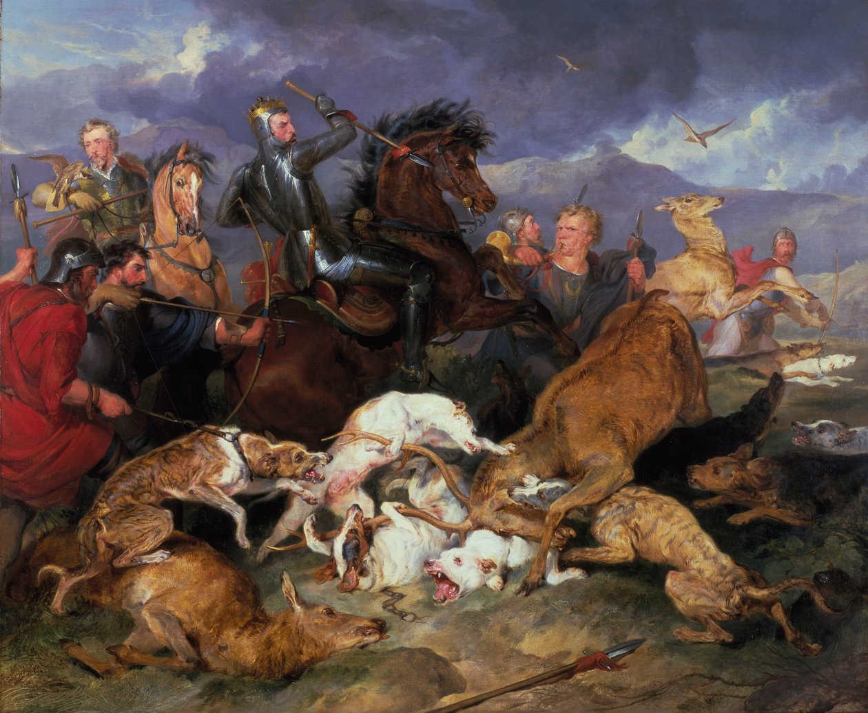 Die Jagd von Chevy Chase von Edwin Landseer