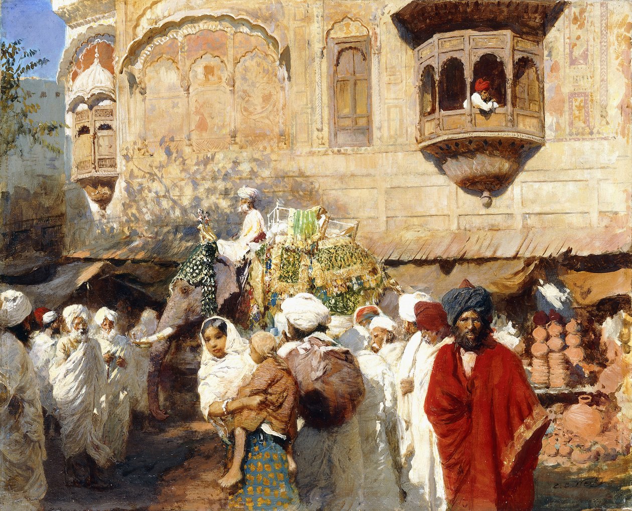 Eine Straße in Jodphur, Indien von Edwin Lord Weeks