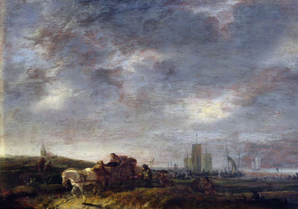 Rückkehr der Fischer, 1646 von Egbert van der Poel