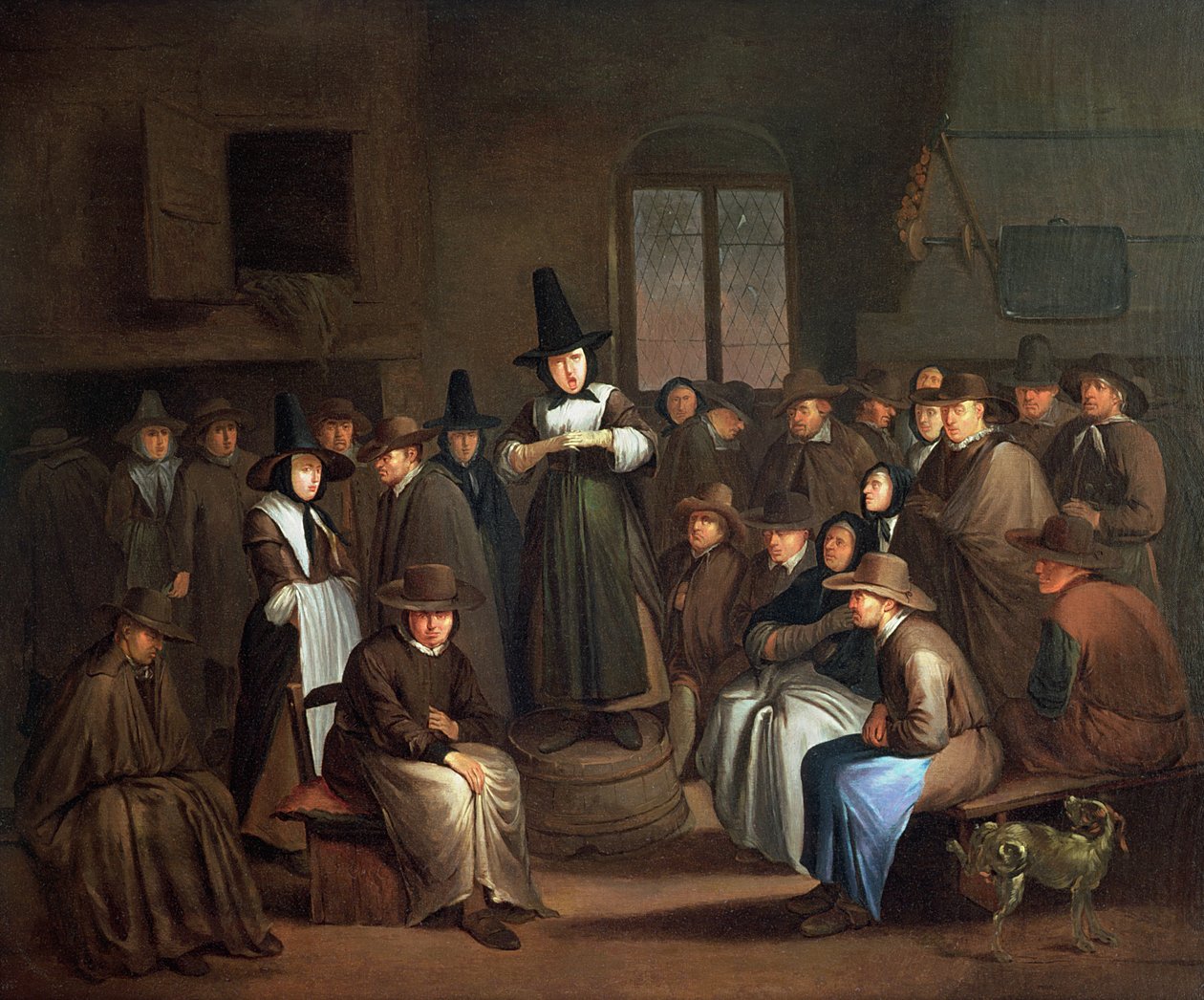Ein Quäkertreffen von Egbert van the Elder Heemskerk