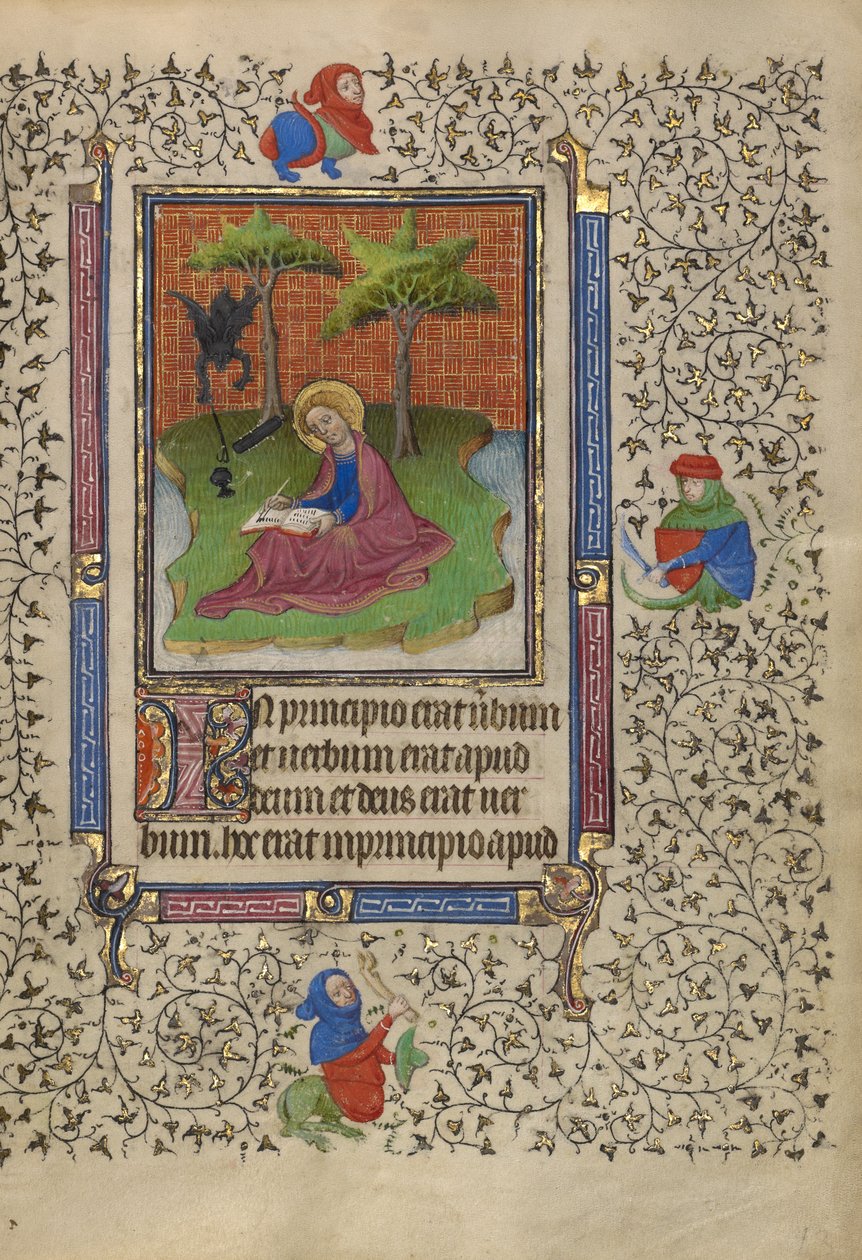 Heiliger Johannes auf Patmos von Egerton Master