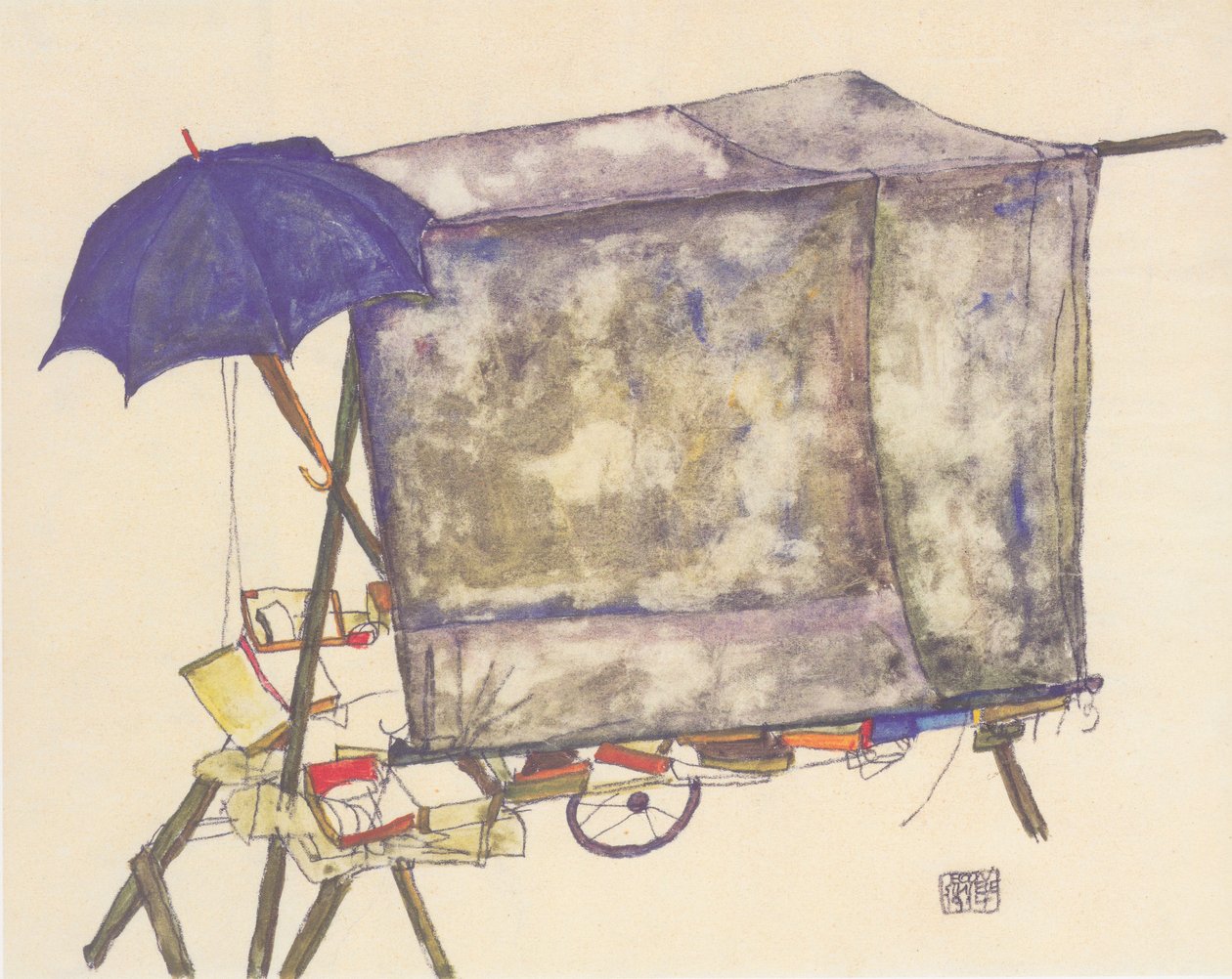 Marktstand von Egon Schiele