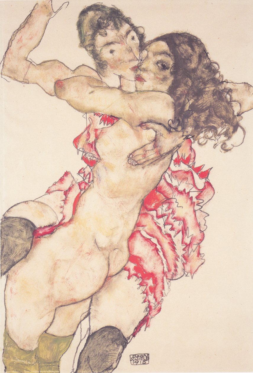 Zwei Freundinnen von Egon Schiele