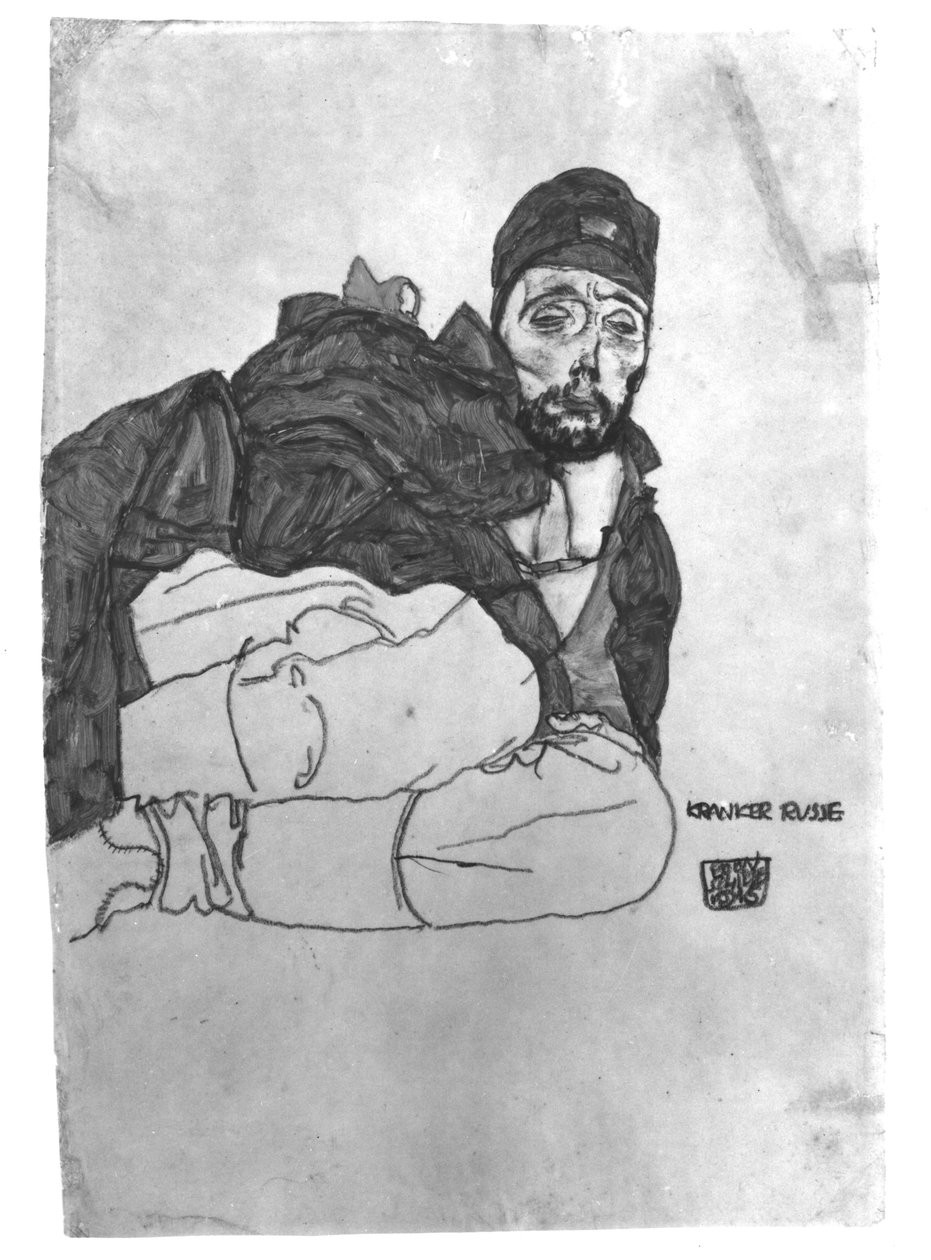 Ein kranker Russe, 1915 von Egon Schiele