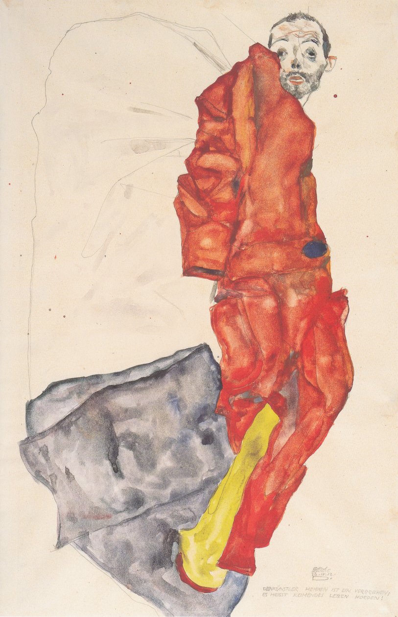 Den Künstler hemmen ist ein Verbrechen, es heißt keimendes Leben morden von Egon Schiele