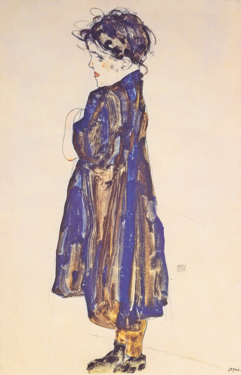 Halbwüchsiges Bauernmädchen von Egon Schiele