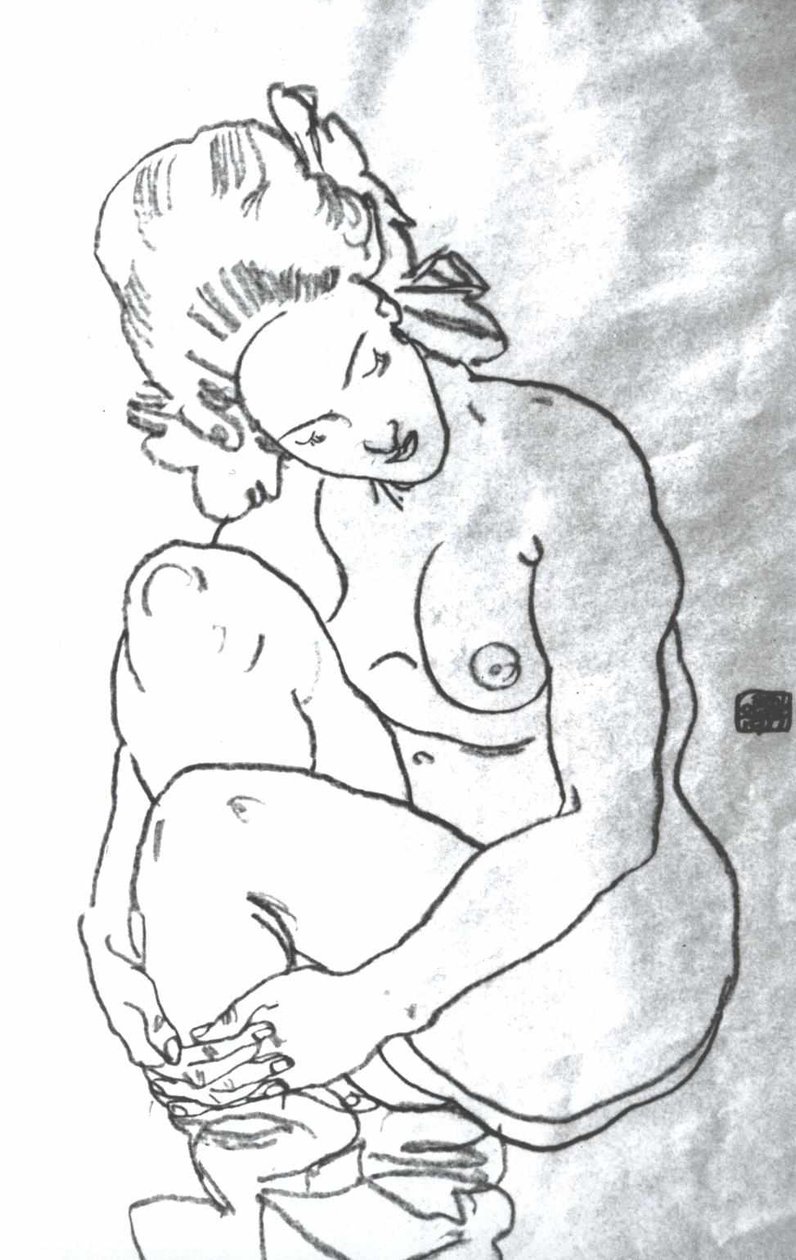 Kauernder Akt von Egon Schiele