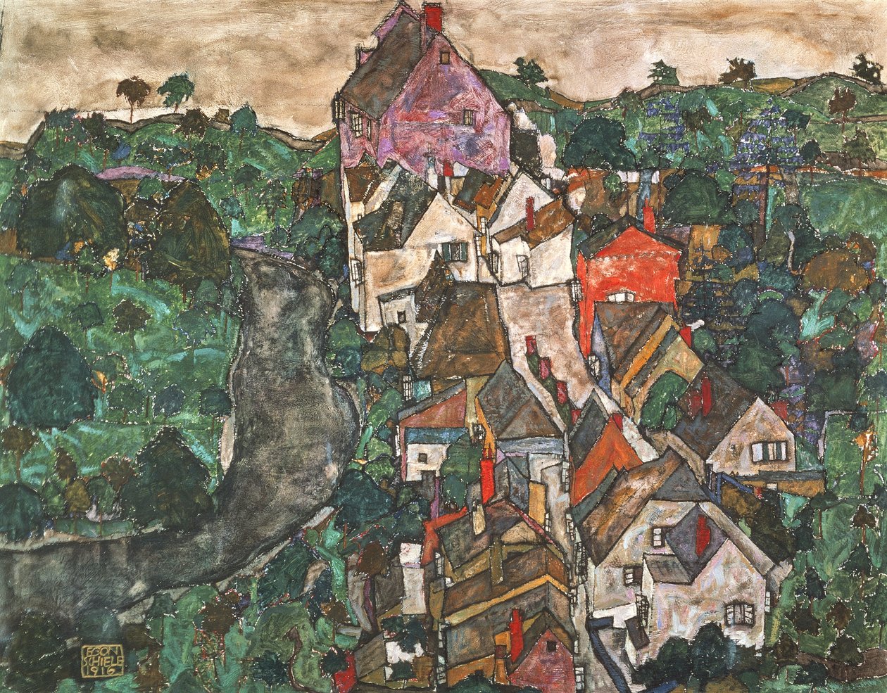 Krumau von Egon Schiele