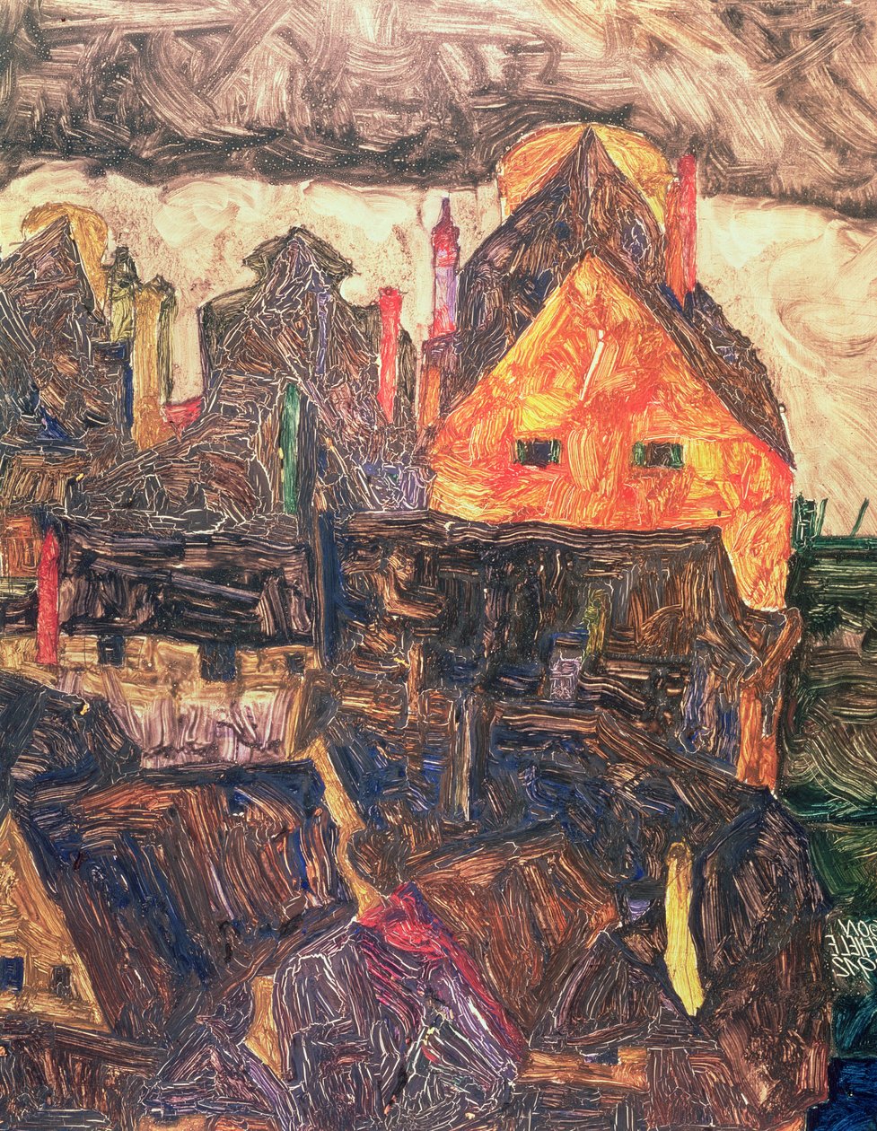 Krumau an der Moldau, 1912 von Egon Schiele