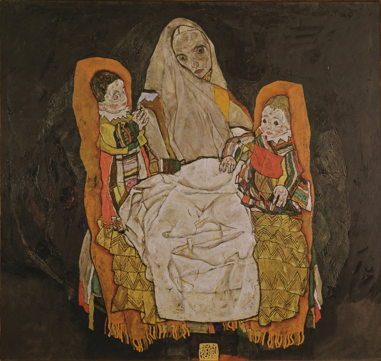 Mutter mit zwei Kindern von Egon Schiele