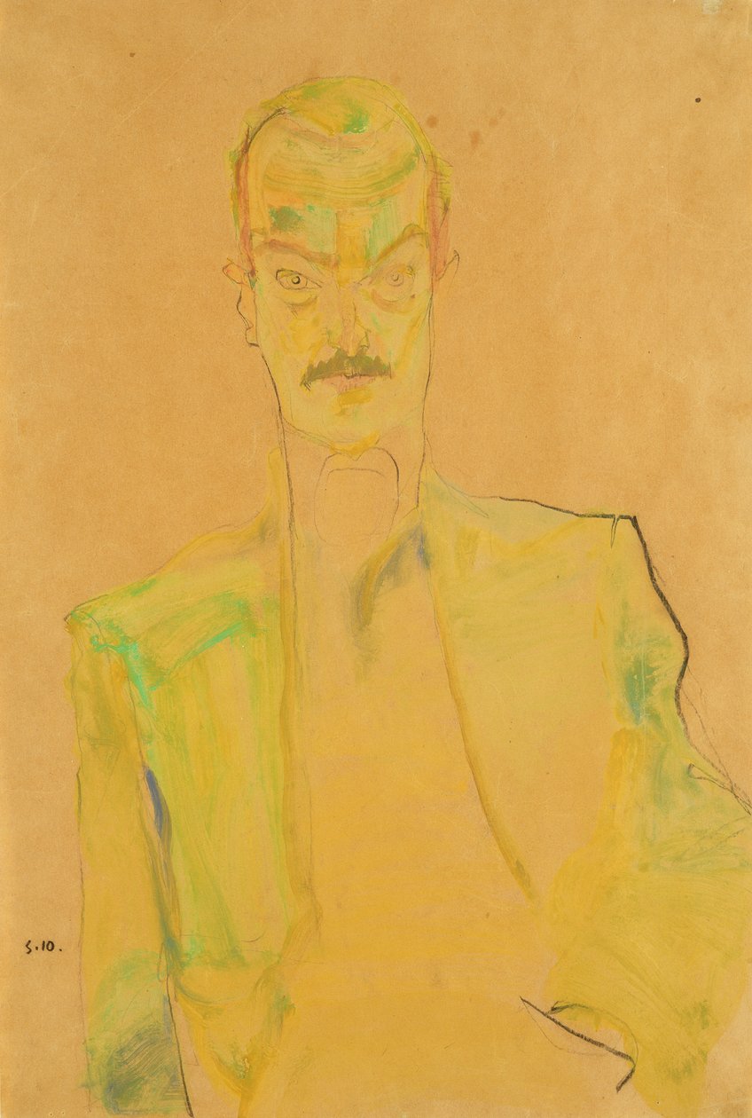 Porträt von Arthur Roessler, 1910 von Egon Schiele