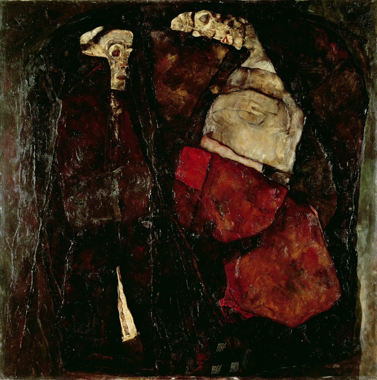 Schwangere Frau und Tod, 1911 von Egon Schiele