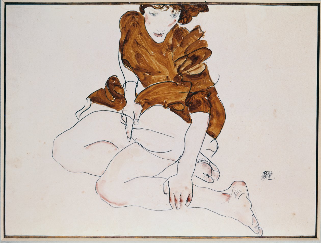 Sitzende Frau, 1912 von Egon Schiele