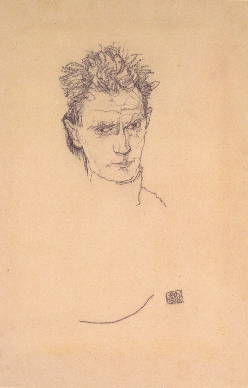 Selbstporträt in Uniform von Egon Schiele