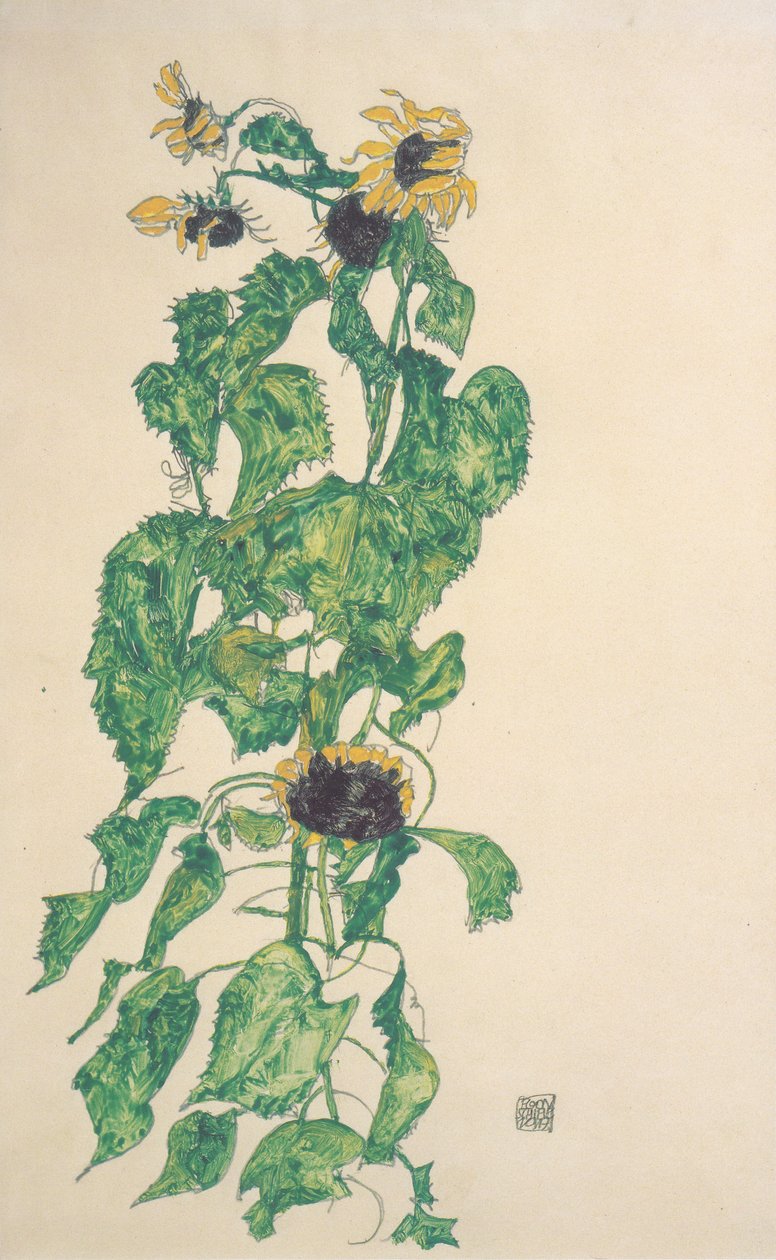 Sonnenblumen von Egon Schiele