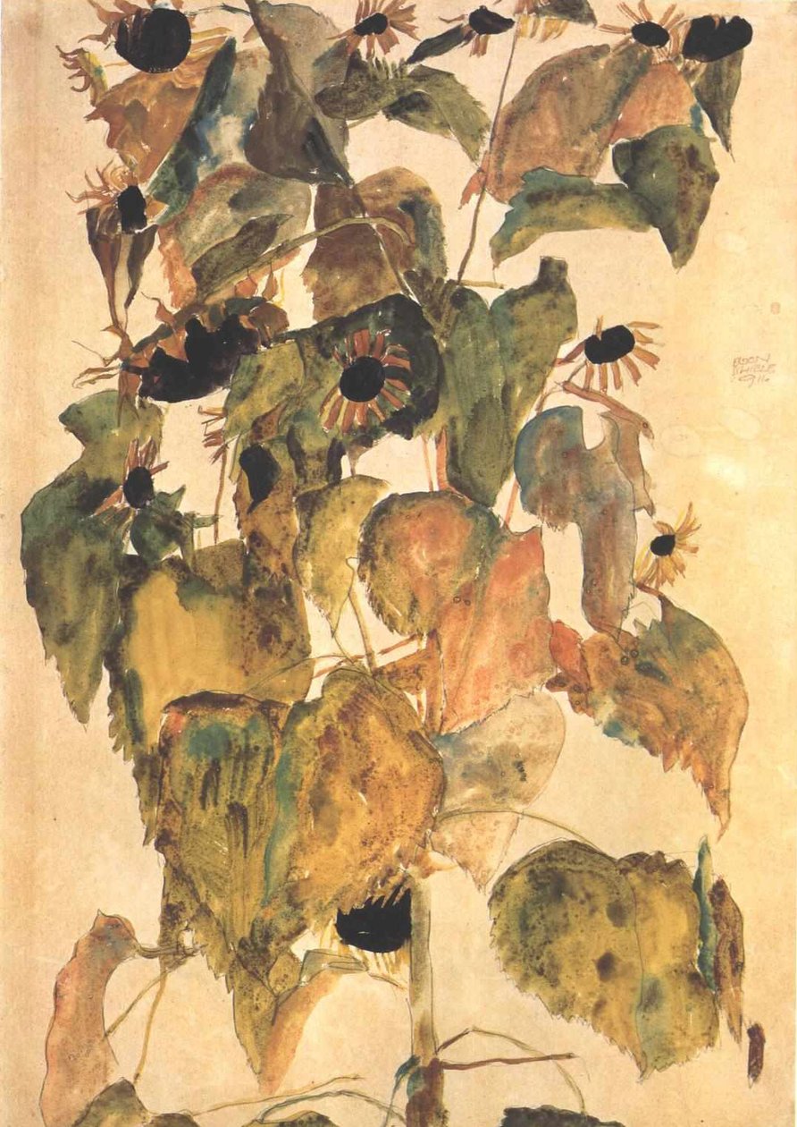 Sonnenblumen von Egon Schiele