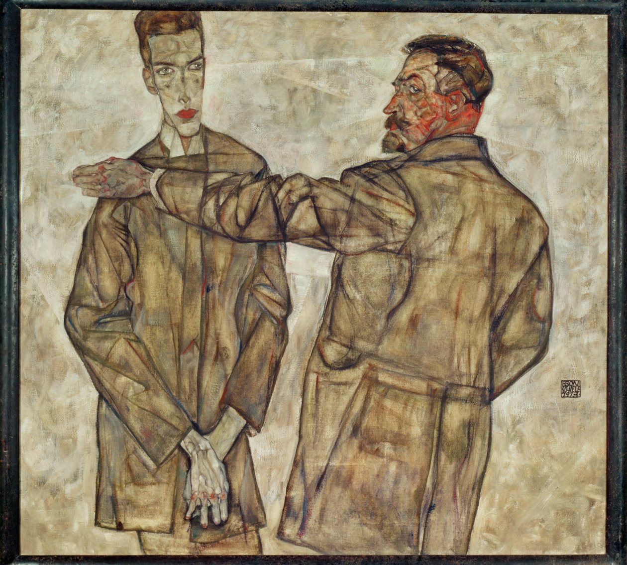 Doppelbildnis Zentralinspektor von Egon Schiele