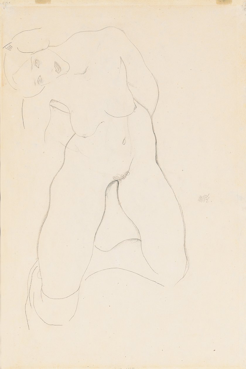 Kniende weibliche Akt, 1912 von Egon Schiele