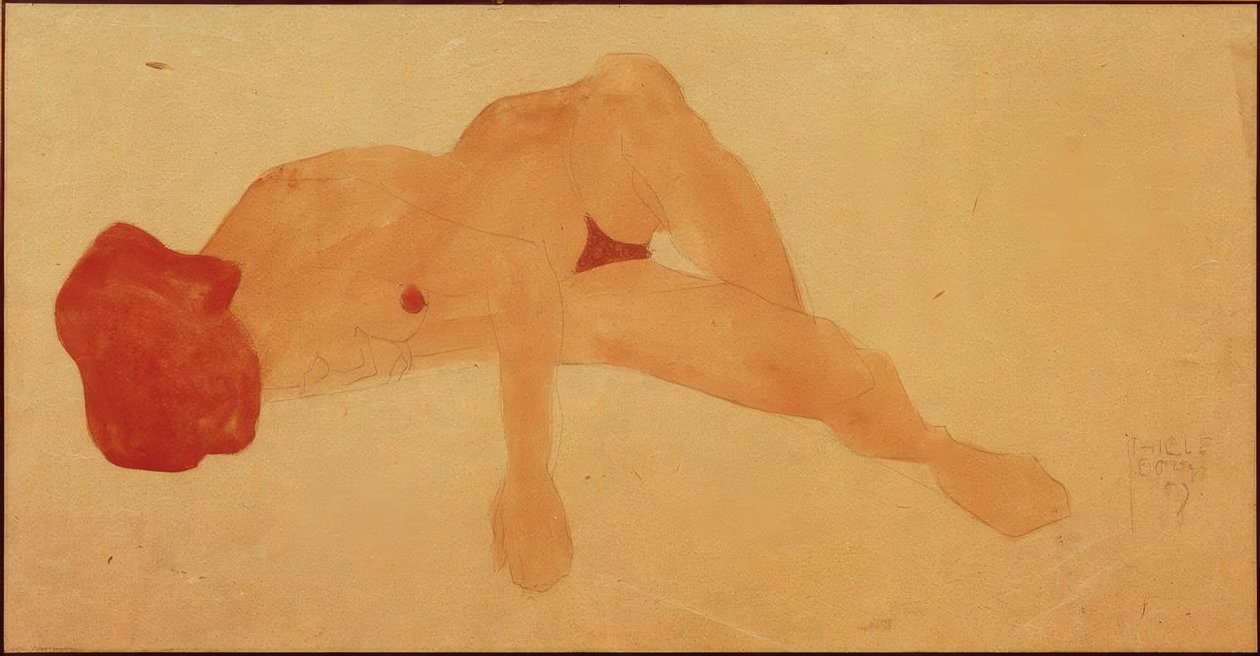 Liegender weiblicher Akt von Egon Schiele