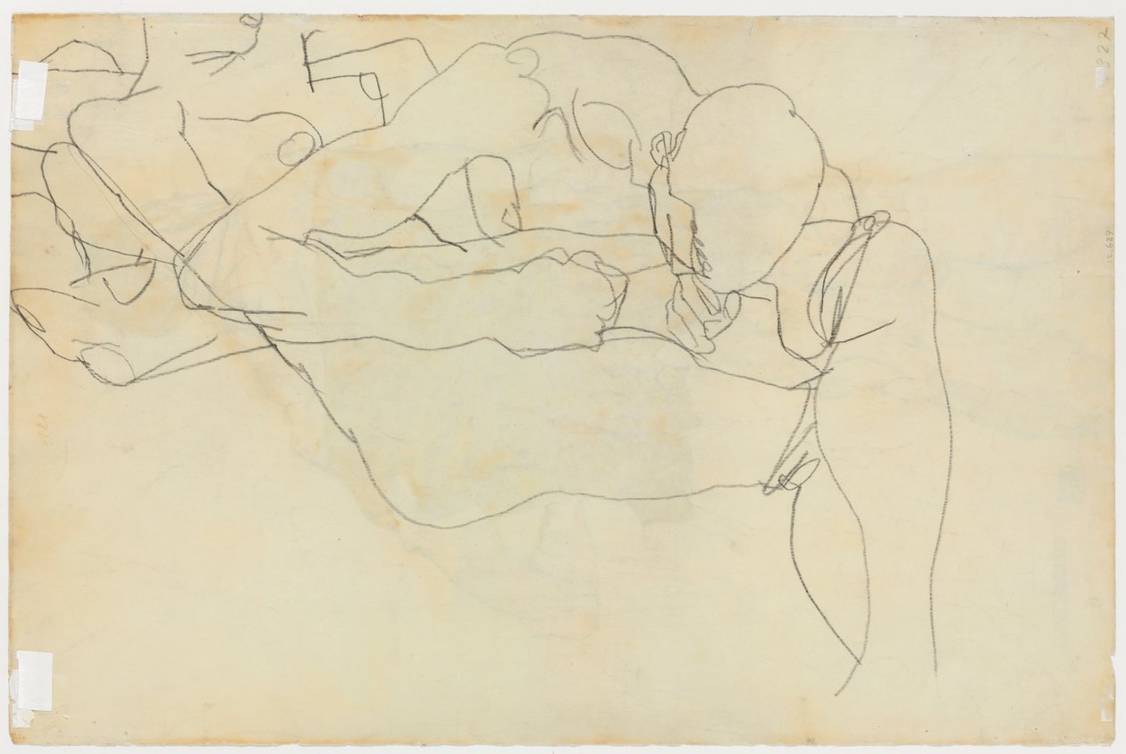 Liebende, 1913 von Egon Schiele