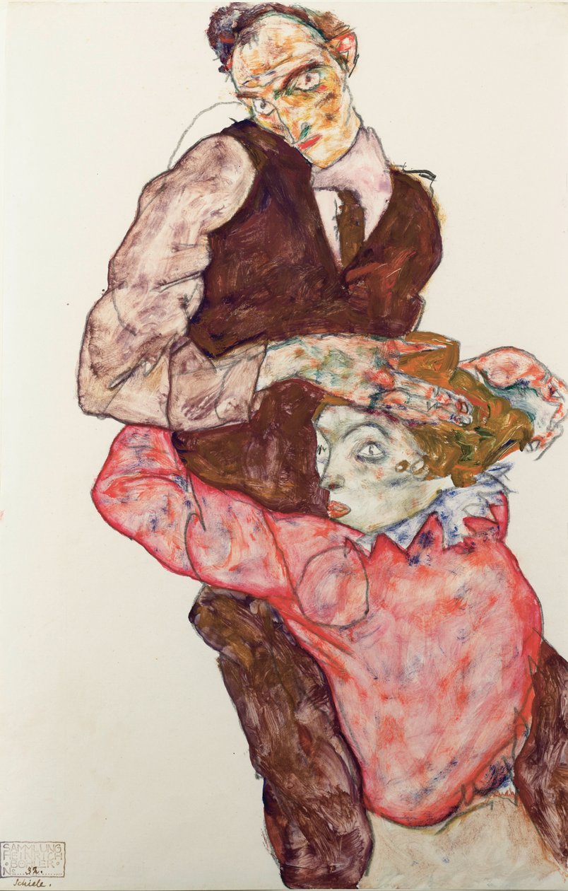Liebende, 1914-1915 von Egon Schiele