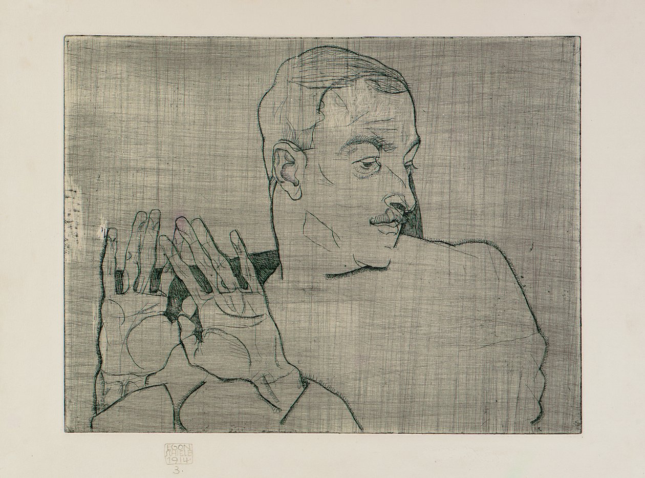 Porträt von Arthur Roessler, 1914 von Egon Schiele