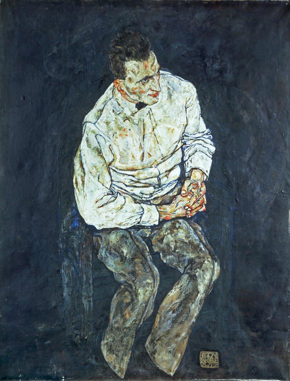 Porträt von Karl Grünwald von Egon Schiele