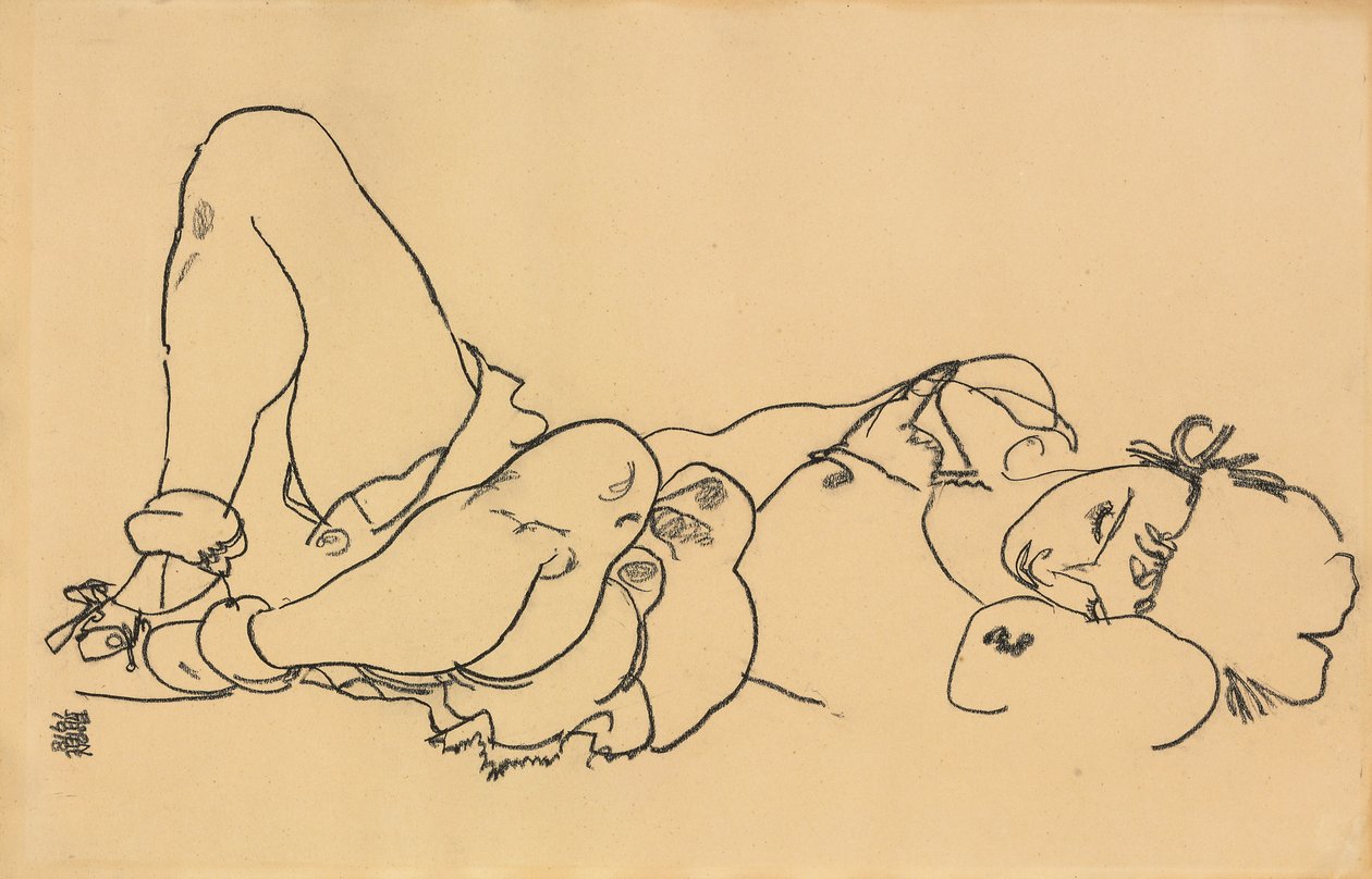 Liegende Frau von Egon Schiele