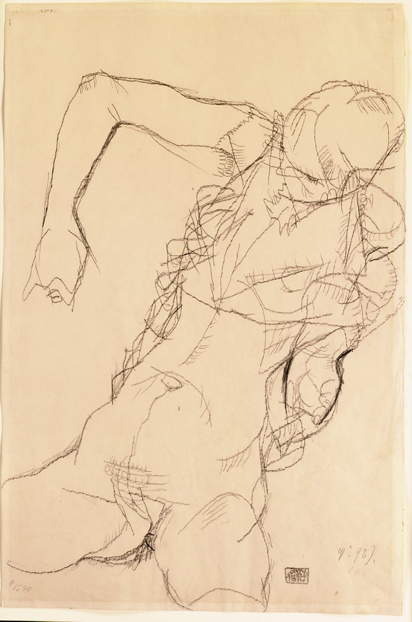 Sitzender Akt, 1914 von Egon Schiele