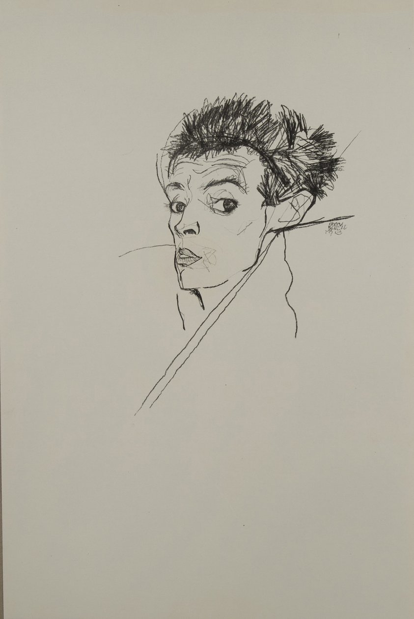Selbstporträt, 1913 von Egon Schiele